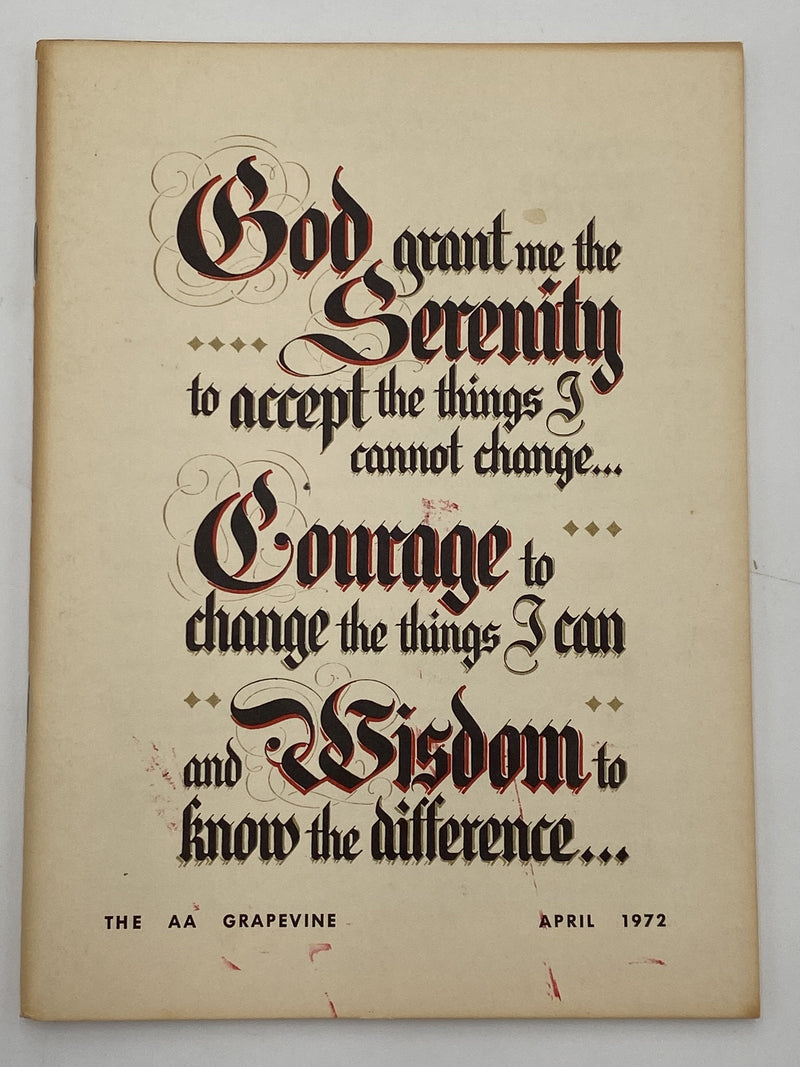 AA Grapevine April 1972 - The Search for Spiritual Awareness Recovery Collectibles