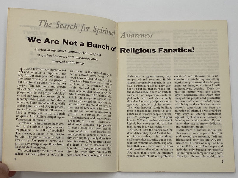 AA Grapevine April 1972 - The Search for Spiritual Awareness Recovery Collectibles