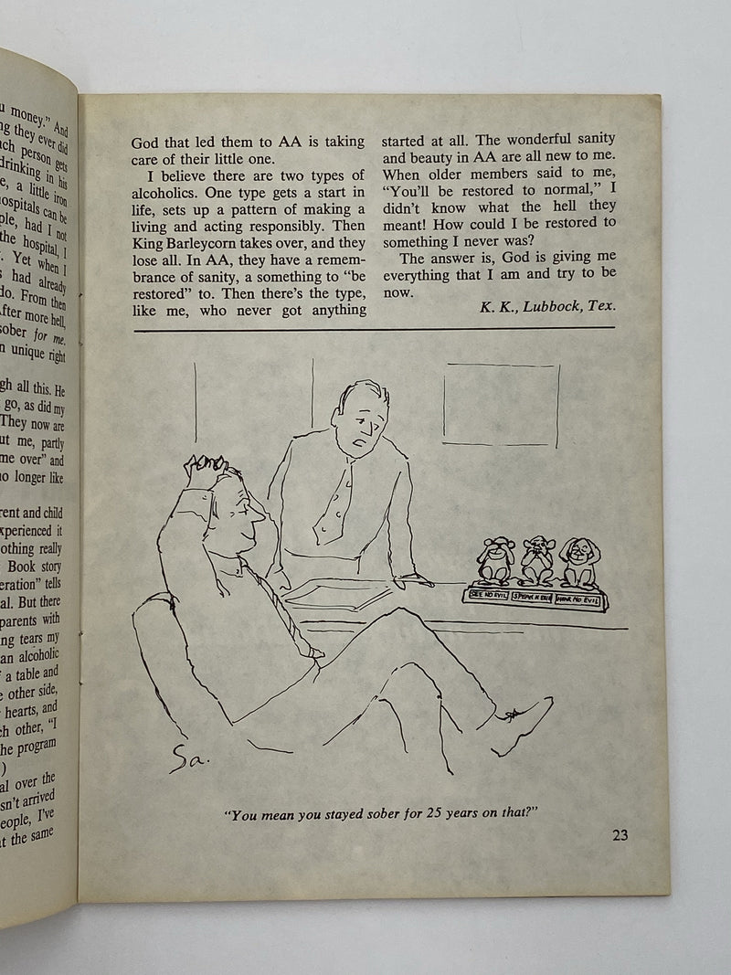 AA Grapevine April 1972 Recovery Collectibles