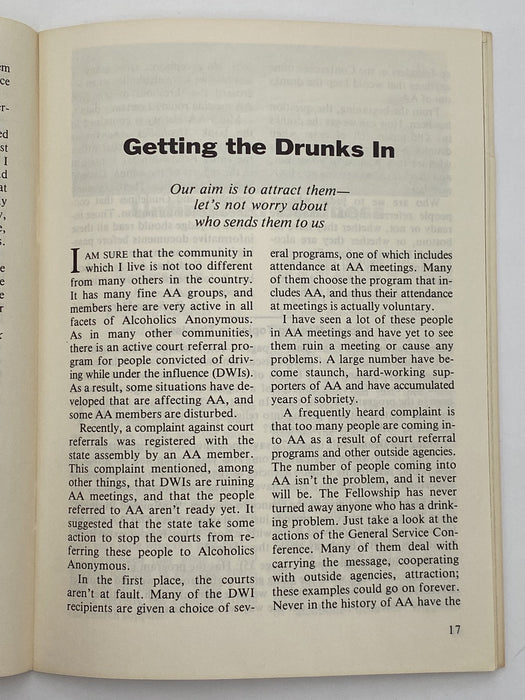 AA Grapevine April 1978 - Search for Spiritual Experience Recovery Collectibles