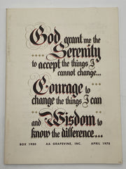AA Grapevine April 1978 - Spiritual Experience Recovery Collectibles
