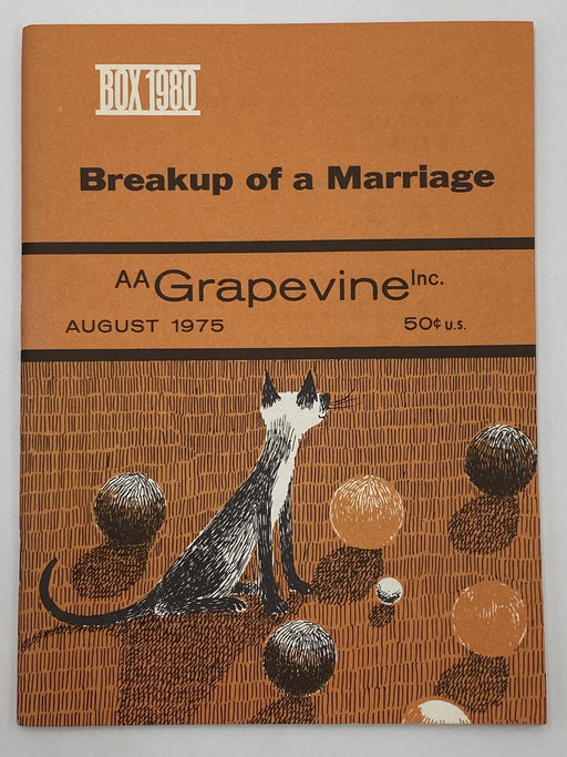 AA Grapevine August 1975 - Breakup of a Marriage Recovery Collectibles
