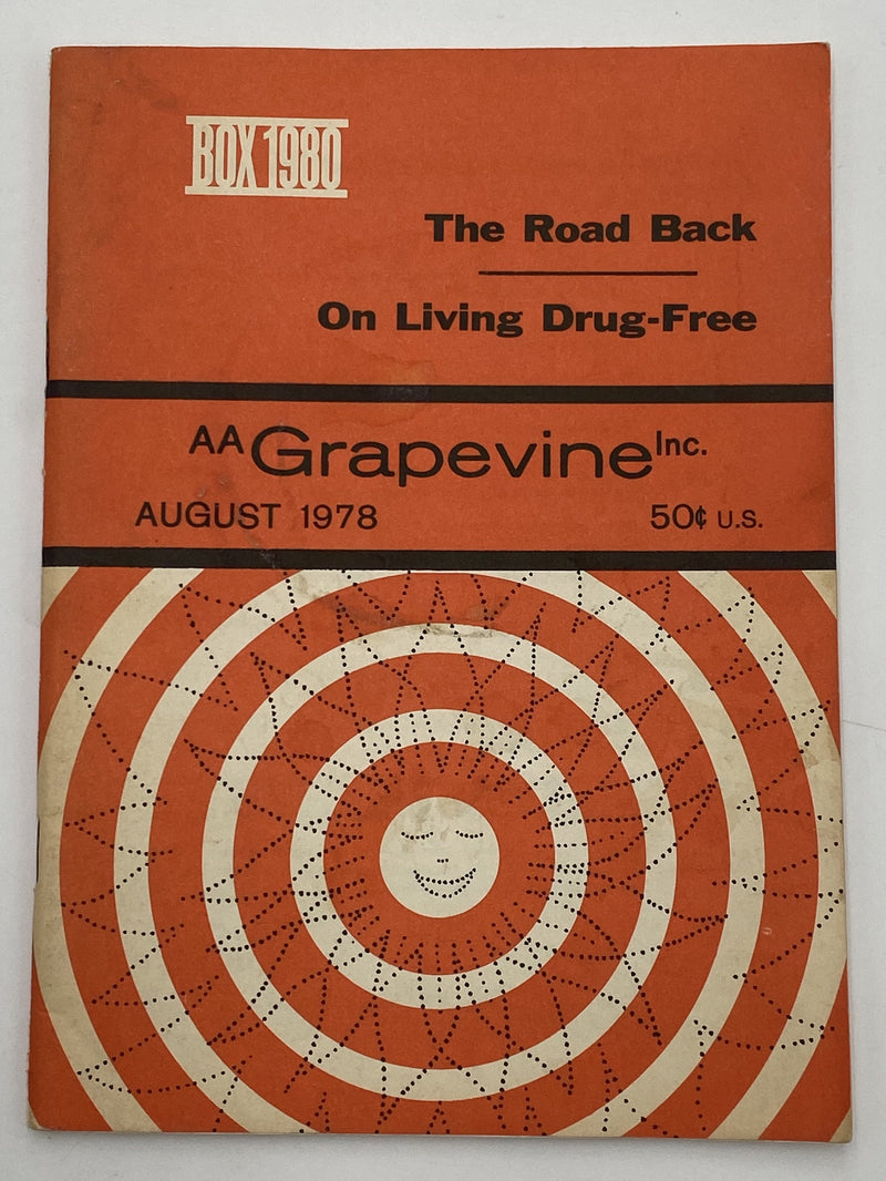 AA Grapevine August 1978 - Living Drug Free Recovery Collectibles