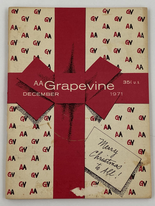 AA Grapevine December 1971 - Merry Christmas to All Recovery Collectibles