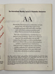 AA Grapevine December 1974 - AA Lingo Recovery Collectibles