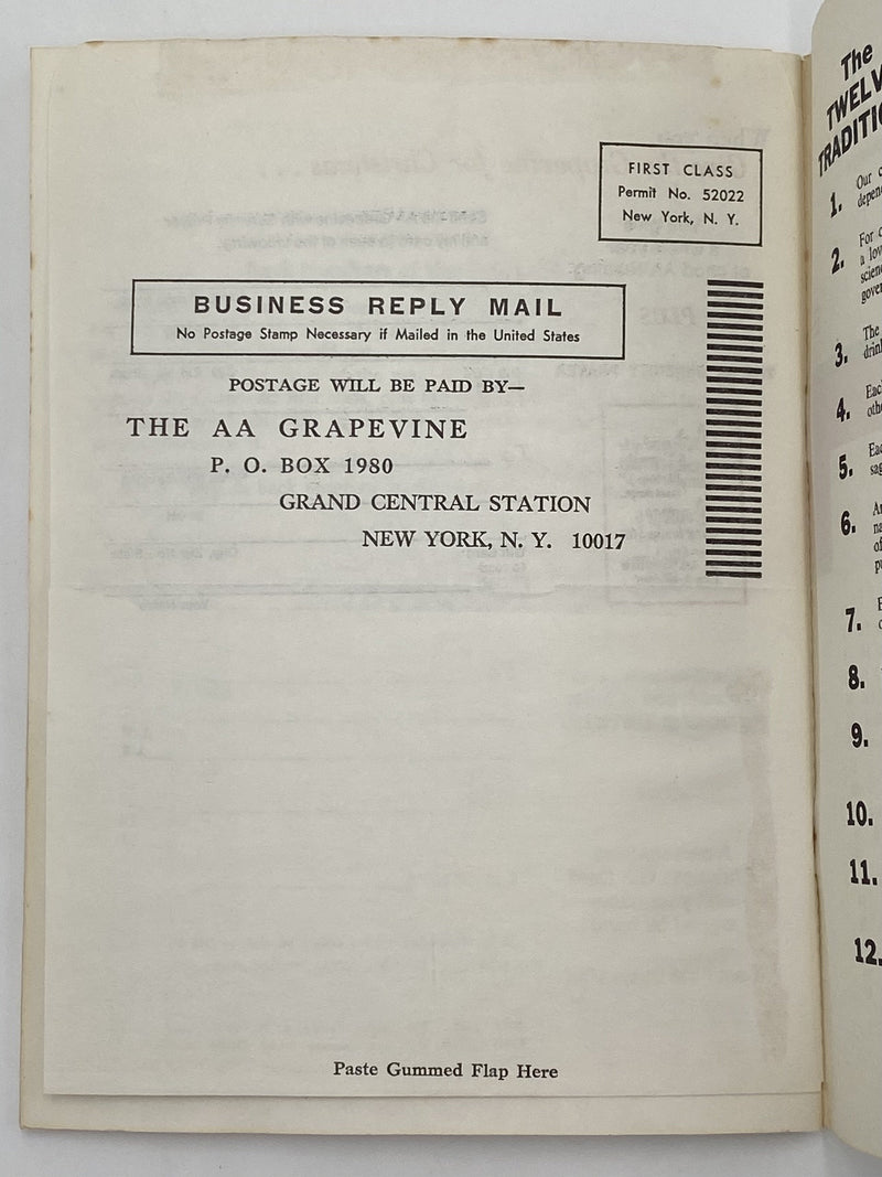 AA Grapevine December 1974 - AA Lingo Recovery Collectibles