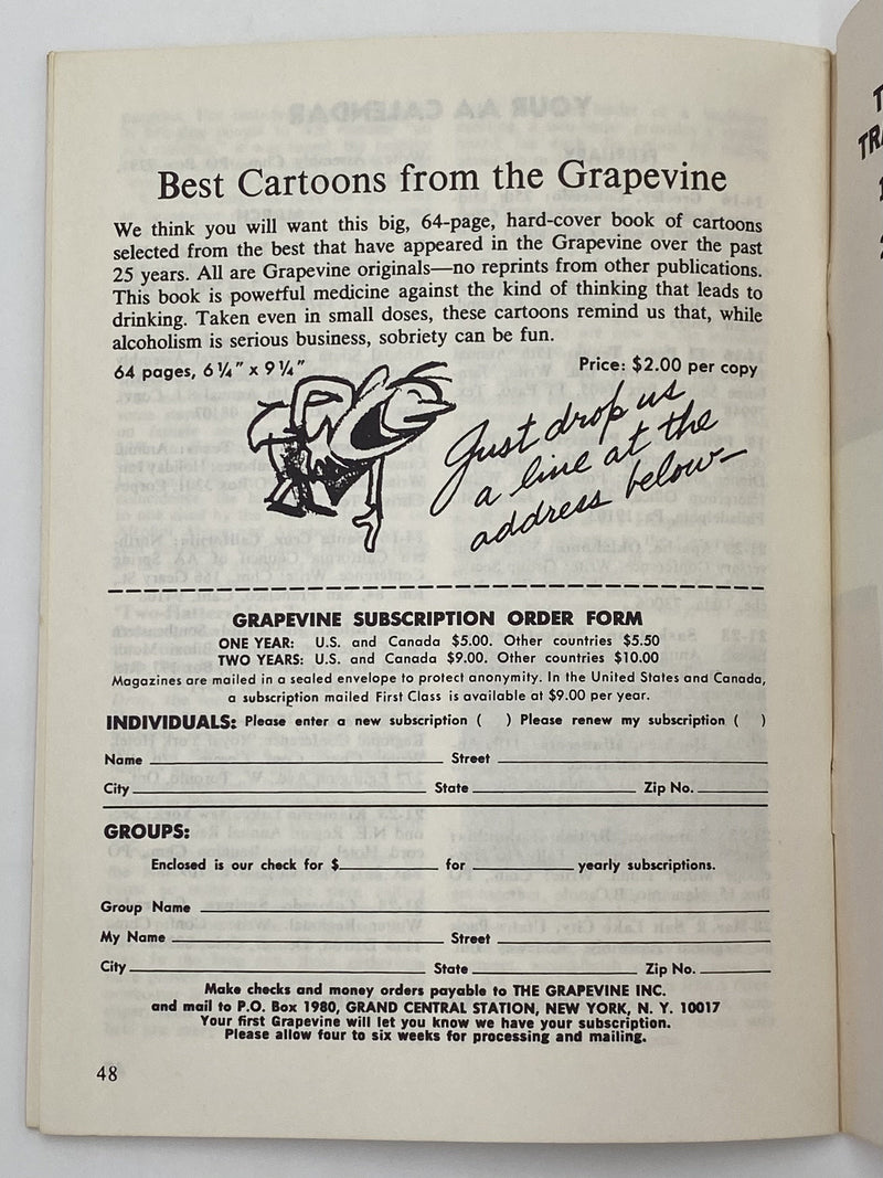 AA Grapevine February 1975 - Self-Esteem Recovery Collectibles