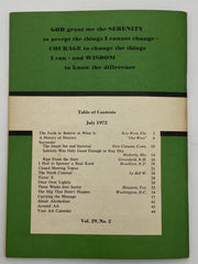 AA Grapevine July 1972 - The Faith to Believe In What Is Recovery Collectibles