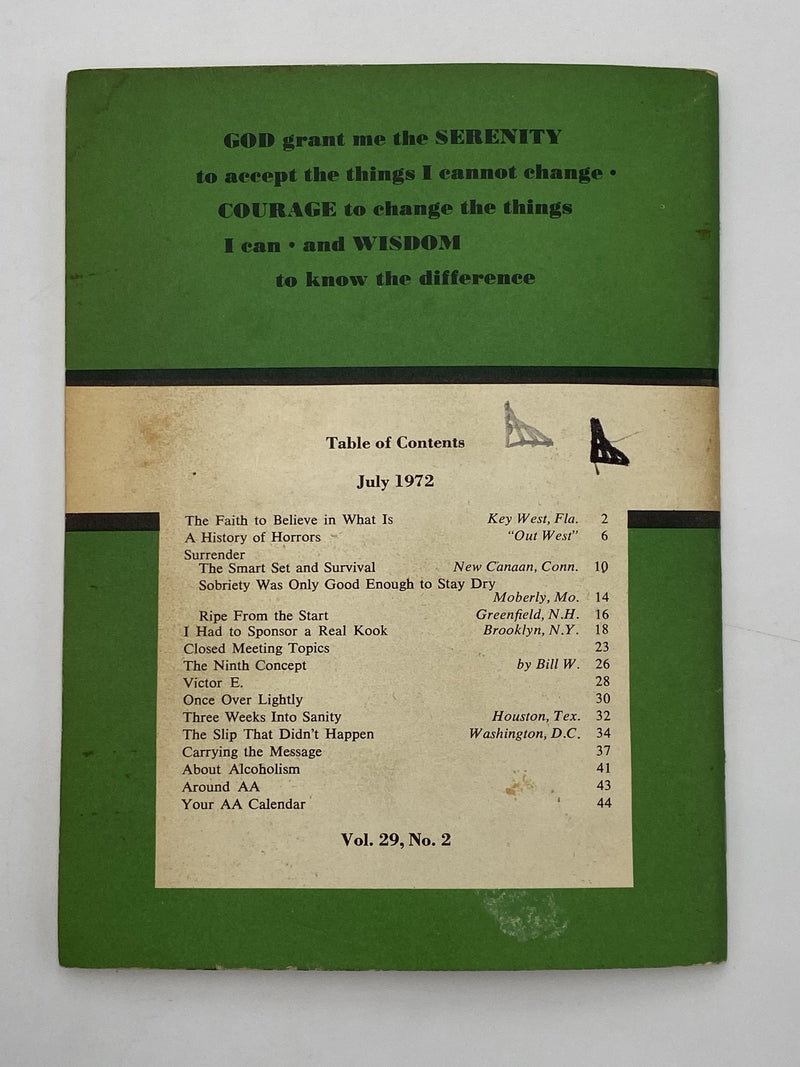 AA Grapevine July 1972 Recovery Collectibles