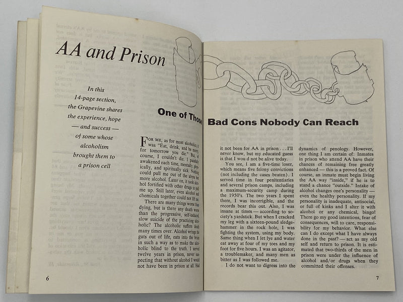 AA Grapevine July 1975 - AA and Prison Recovery Collectibles