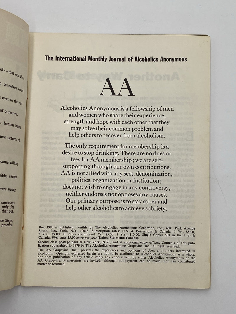 AA Grapevine July 1979 - AA and Prison Recovery Collectibles