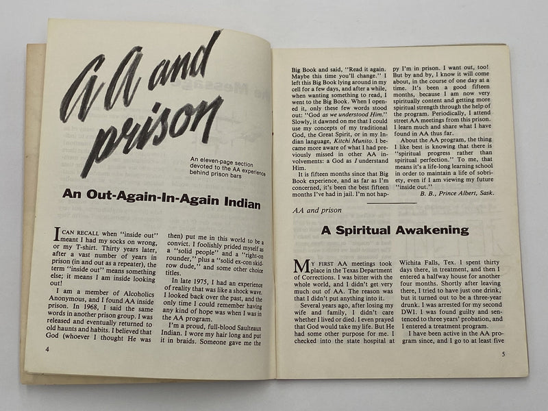 AA Grapevine July 1979 - AA and Prison Recovery Collectibles