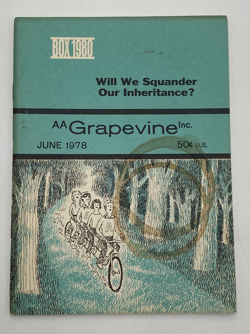 AA Grapevine June 1978 - Will We Squander Our Inheritance? Recovery Collectibles