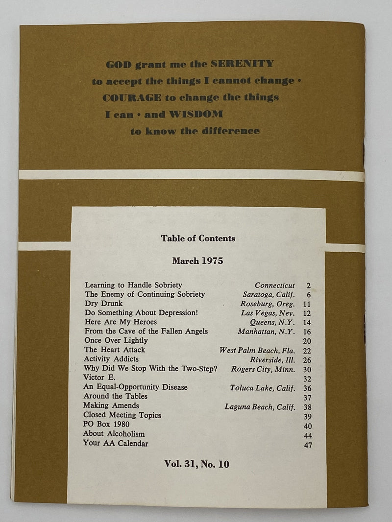 AA Grapevine March 1975 Recovery Collectibles