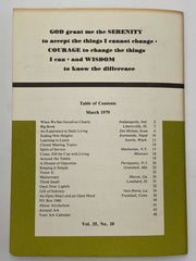 AA Grapevine March 1979 - A Disease of Opposites Recovery Collectibles