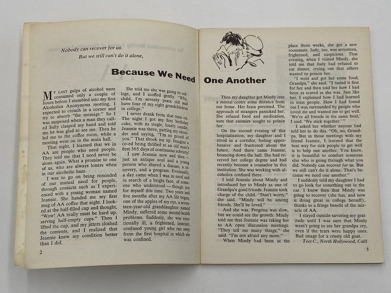 AA Grapevine May 1974 - Because We Need One Another Recovery Collectibles
