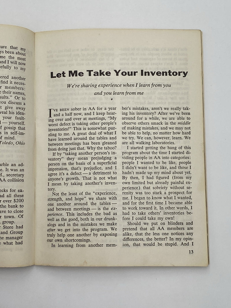 AA Grapevine May 1974 - Evolution of the 12th Step Recovery Collectibles