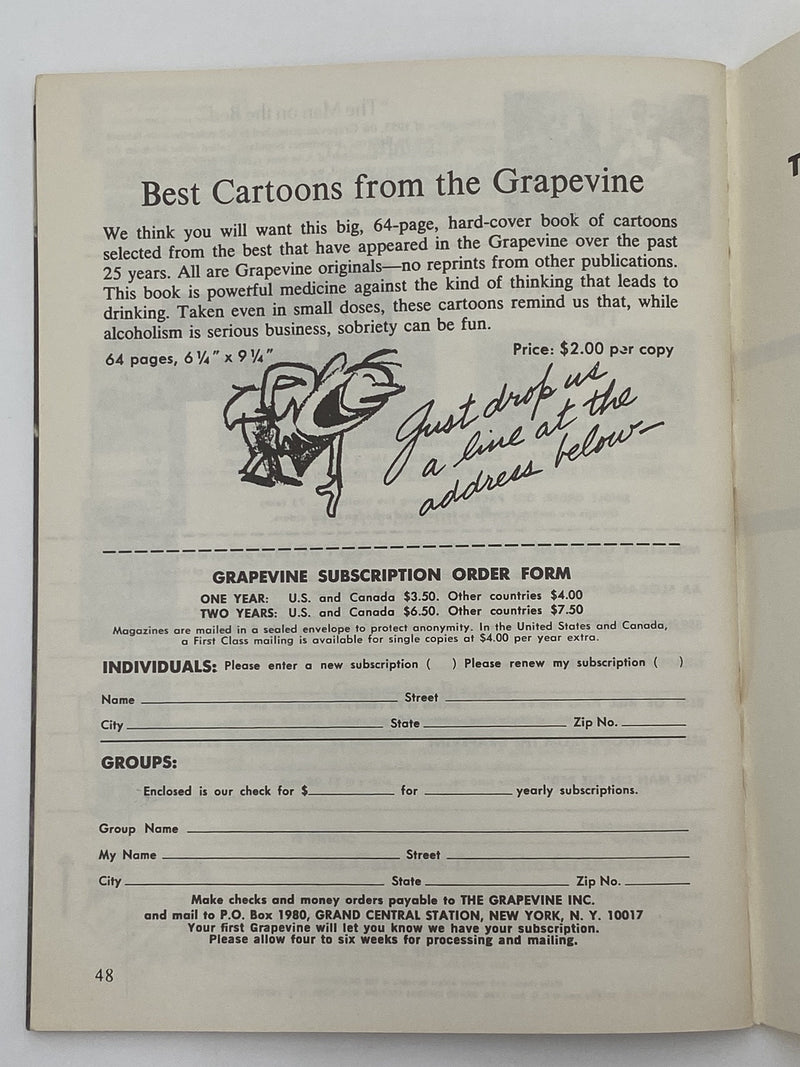 AA Grapevine May 1974 - Gossip Recovery Collectibles
