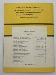 AA Grapevine May 1974 - Gossip Recovery Collectibles