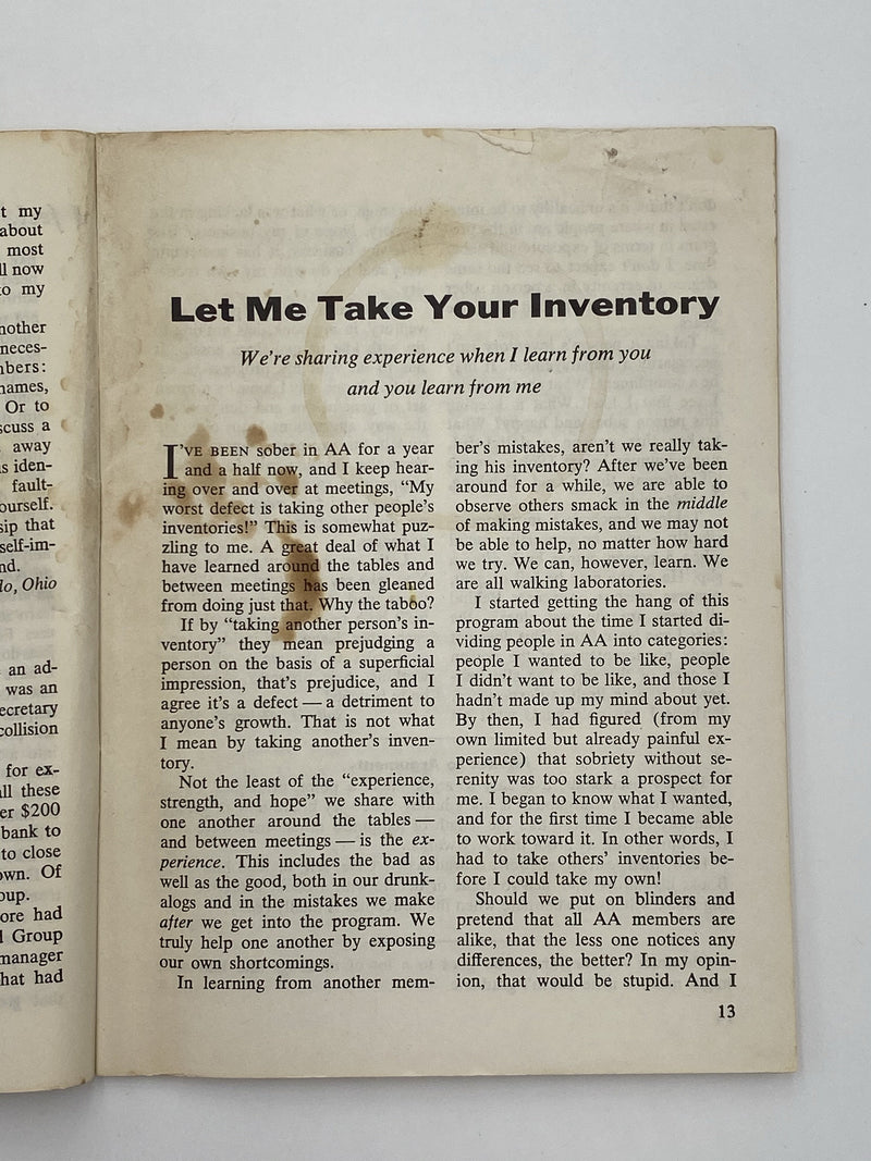 AA Grapevine May 1974 - Power For This One Day Recovery Collectibles