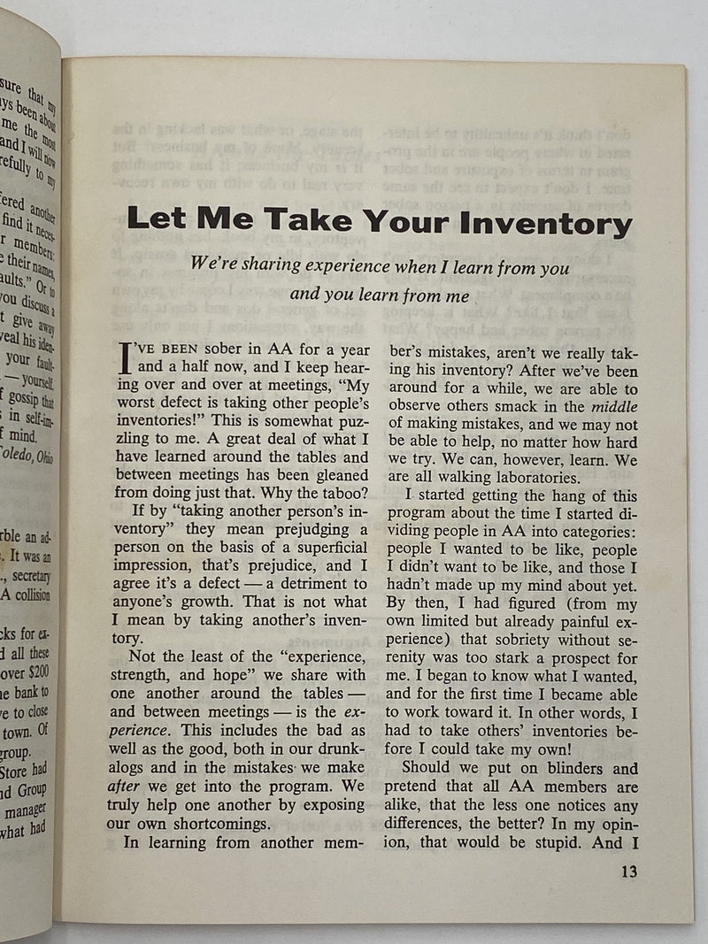 AA Grapevine May 1974 Recovery Collectibles