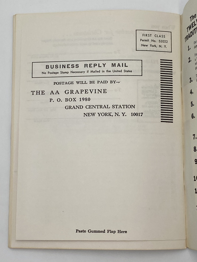 AA Grapevine November 1971 - The First Concept Recovery Collectibles