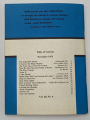 AA Grapevine November 1971 - The First Concept Recovery Collectibles