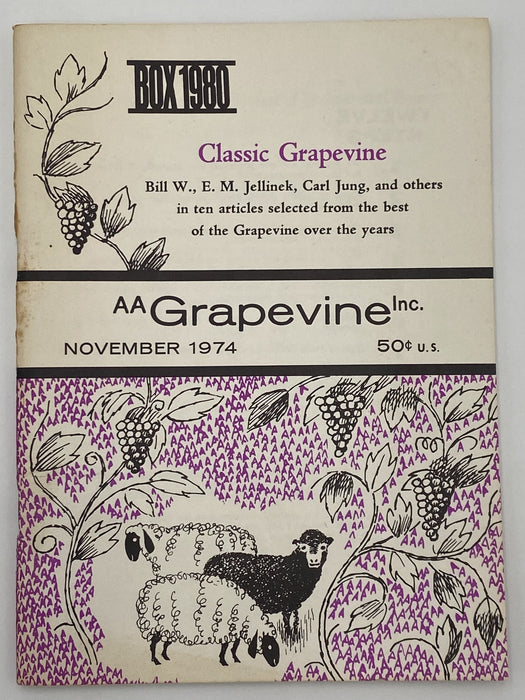 AA Grapevine November 1974 - Classic Grapevine Recovery Collectibles