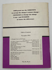AA Grapevine November 1974 - Classic Grapevine Recovery Collectibles