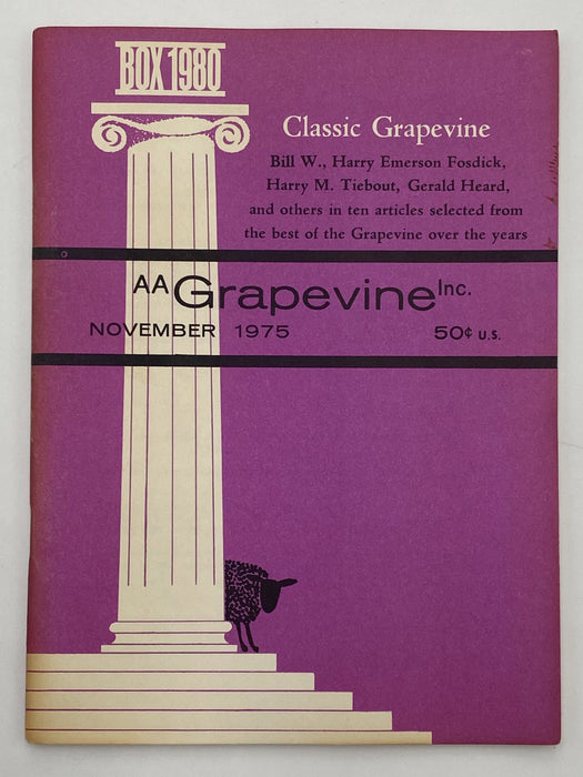 AA Grapevine November 1975 - Classic AA Grapevine Recovery Collectibles
