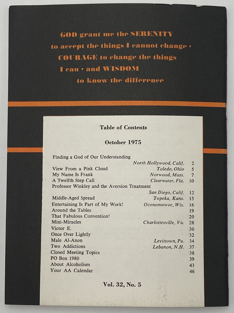 AA Grapevine October 1975 - That Fabulous Convention Recovery Collectibles