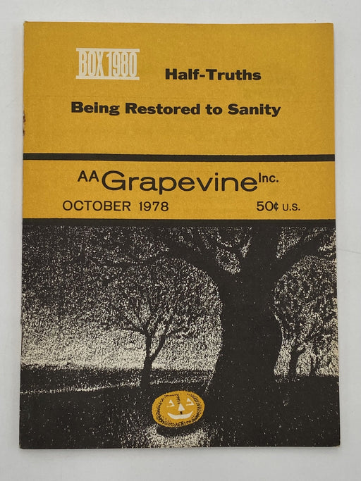 AA Grapevine October 1978 - Being Restored to Sanity Recovery Collectibles