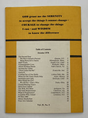 AA Grapevine October 1978 - Being Restored to Sanity Recovery Collectibles