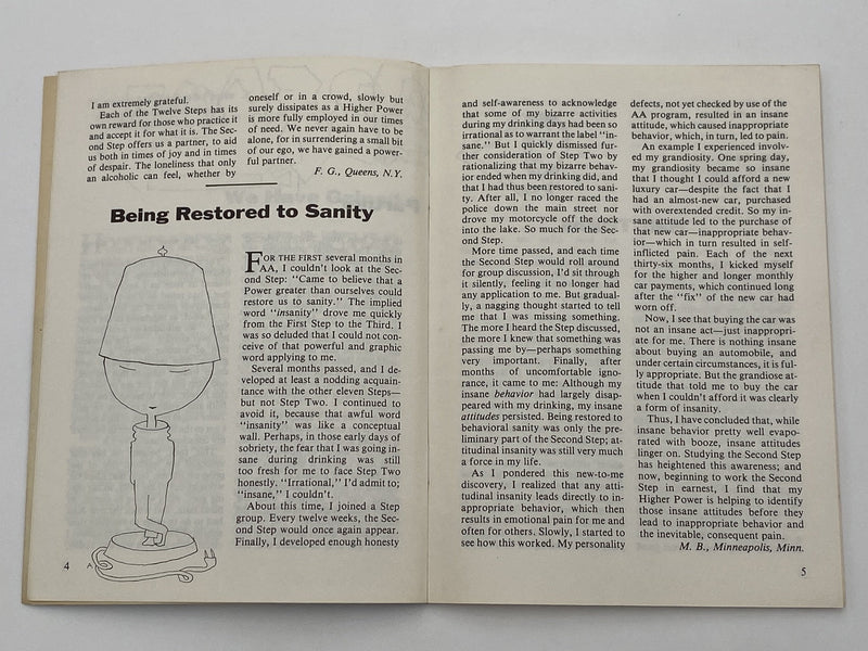 AA Grapevine October 1978 - Being Restored to Sanity Recovery Collectibles