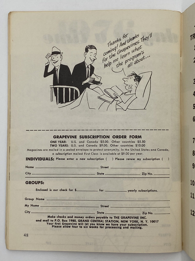 AA Grapevine September 1975 - Changing Patterns of Sponsorship Recovery Collectibles
