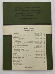 AA Grapevine September 1975 - Changing Patterns of Sponsorship Recovery Collectibles