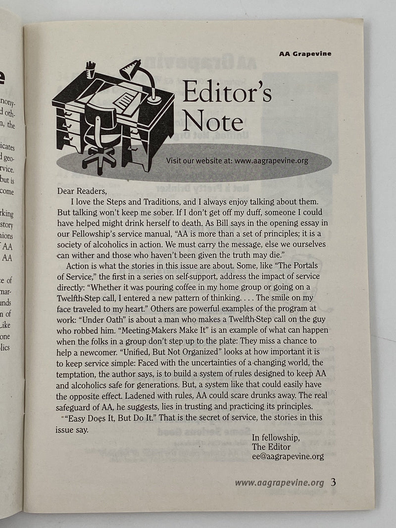 AA Grapevine September 2006 - Interview with Long-timer Chauncey C. Recovery Collectibles