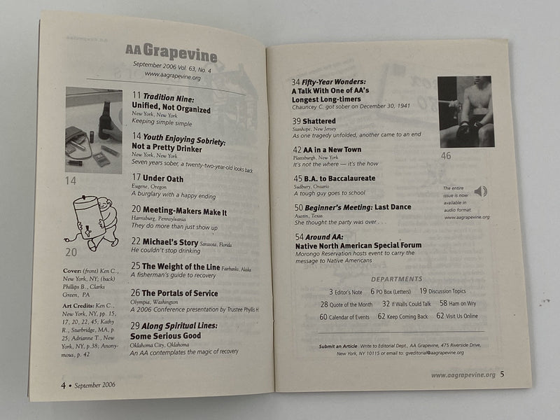AA Grapevine September 2006 - Interview with Long-timer Chauncey C. Recovery Collectibles