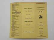 AA Meeting Directory Buffalo New York - May 1961 Recovery Collectibles