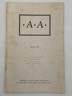 Alcoholics Anonymous — Early January 1944 Promotional Pamphlet