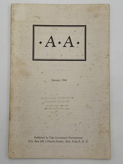 AA Pamphlet from January 1944 Recovery Collectibles
