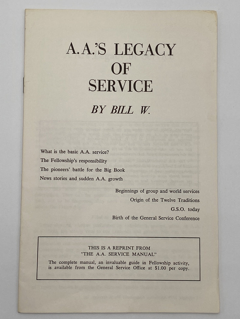 AA’s Legacy of Service Recovery Collectibles