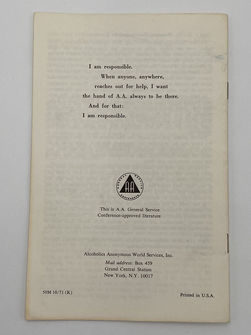 AA’s Legacy of Service by Bill W Recovery Collectibles