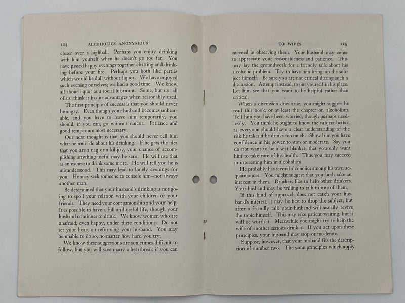 About the Alcoholic Husband - AA Pamphlet Recovery Collectibles