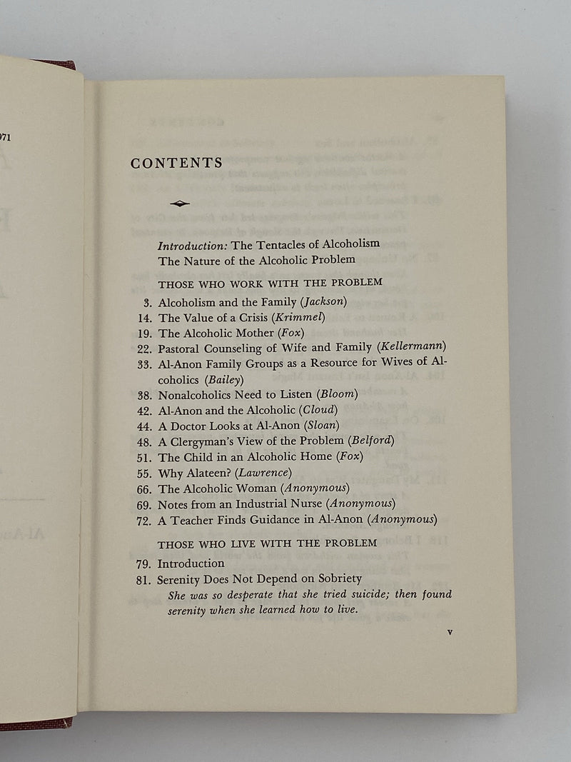 Al-Anon Faces Alcoholism 3rd Printing - 1971 Recovery Collectibles