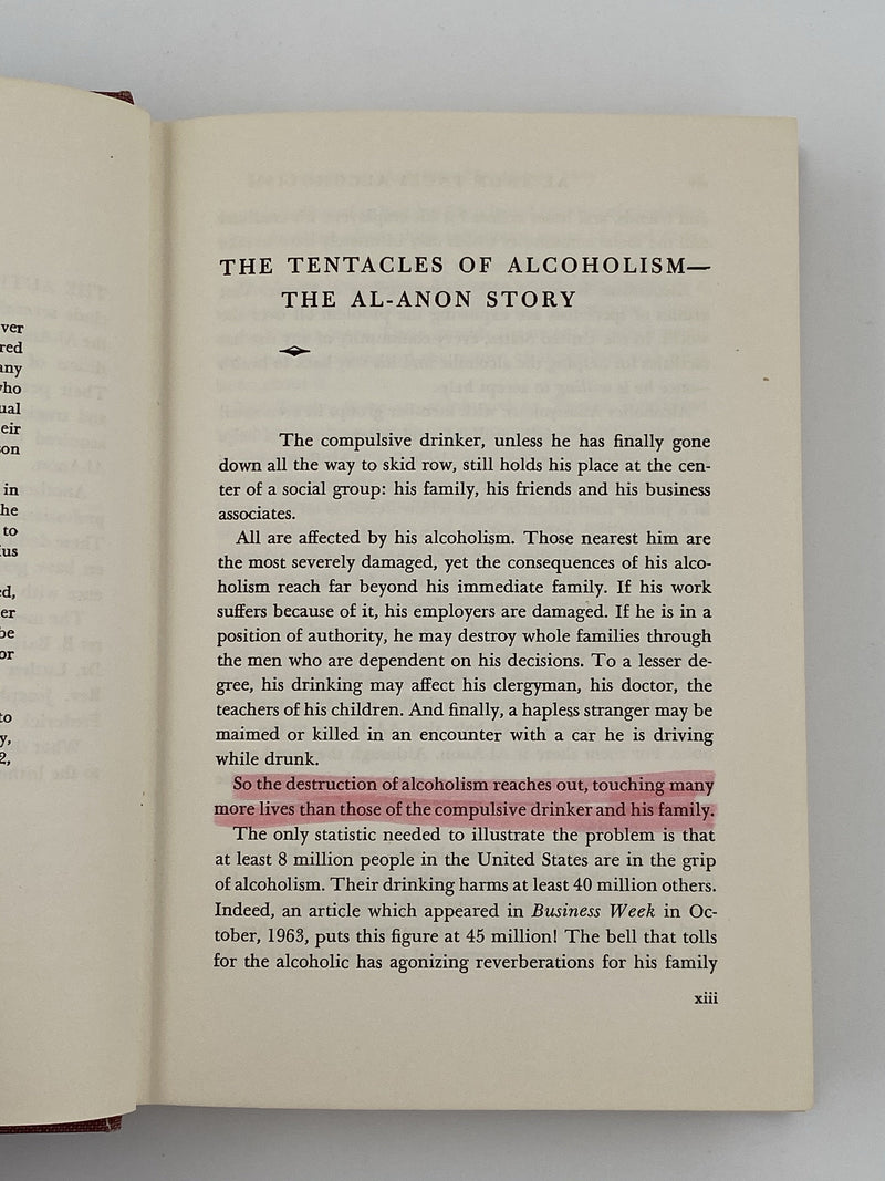Al-Anon Faces Alcoholism 3rd Printing - 1971 Recovery Collectibles