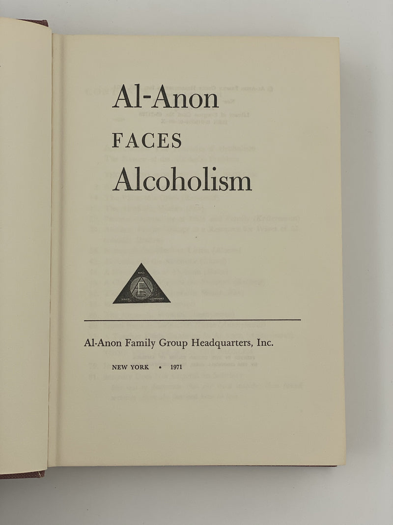 Al-Anon Faces Alcoholism 3rd Printing - 1971 Recovery Collectibles