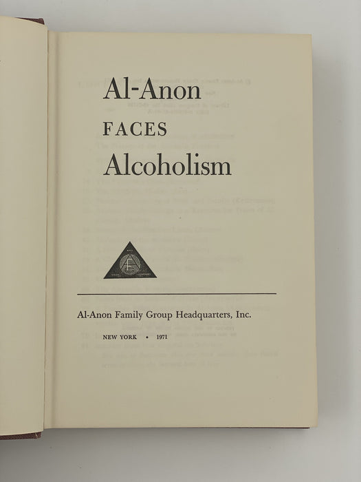 Al-Anon Faces Alcoholism 3rd Printing - 1971 Recovery Collectibles