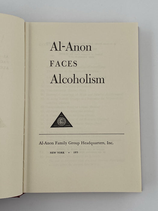 Al-Anon Faces Alcoholism Fourth Printing - 1973 - ODJ Recovery Collectibles