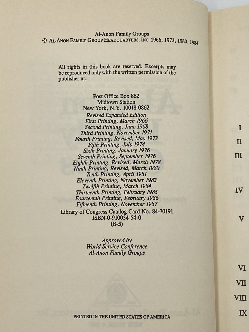 Al-Anon Family Groups - 1987 Recovery Collectibles